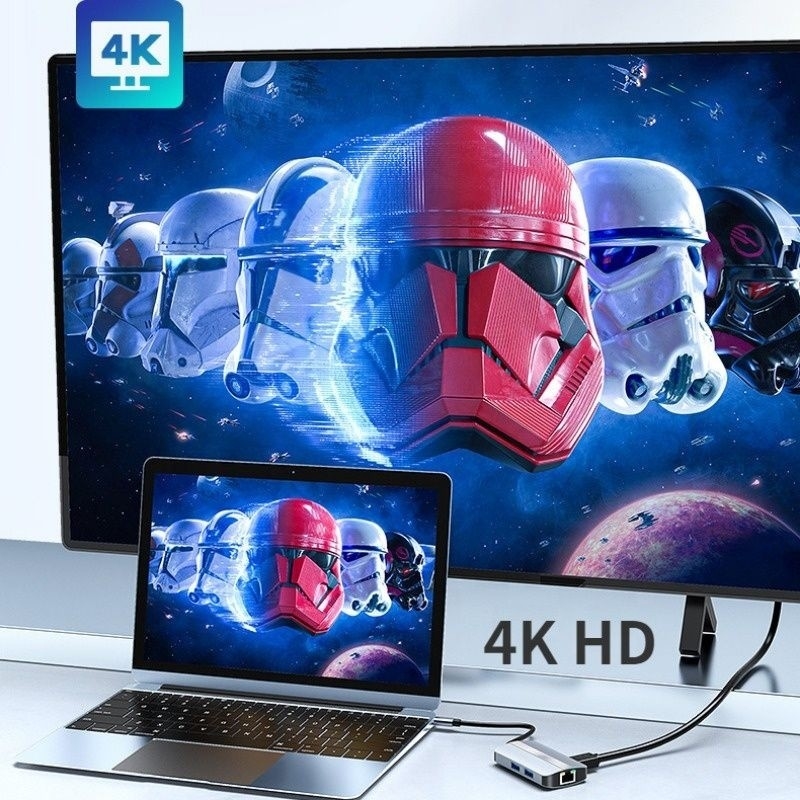 USB C Typ C Hub Multiport Dock Station z funkcją sieci ładowania transmisji wideo