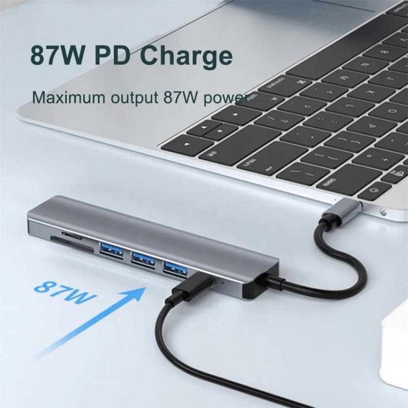 Adapter wielofunkcyjny typu C typu C-Hub do ładowania, przesyłania danych i wyjścia wideo