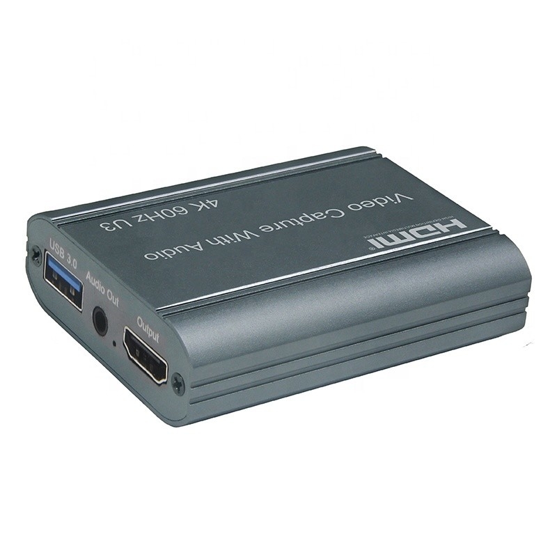 Profesjonalna 4K 60Hz HDMI do USB3.0 karta do nagrywania wideo z wyjściem audio i USB 3.0