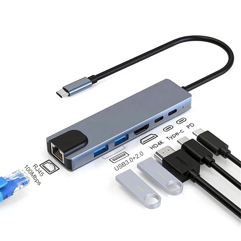Szybkie ładowanie 16 w 1 Adapter USB C do telefonów komórkowych Laptop Notebook 4K HDMI RJ45 PD