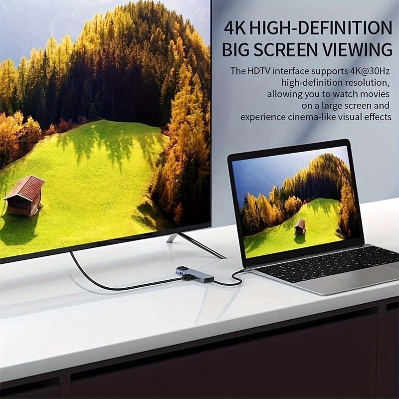 Szybkie ładowanie 16 w 1 Adapter USB C do telefonów komórkowych Laptop Notebook 4K HDMI RJ45 PD
