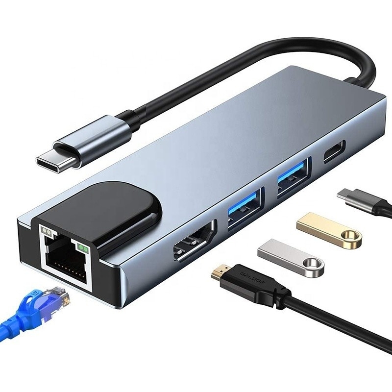 Adapter USB C 13 w 1 4K HDMI Hub Typ C do HDMI 4K USB 3.0 2.0 PD Konwerter ładowania