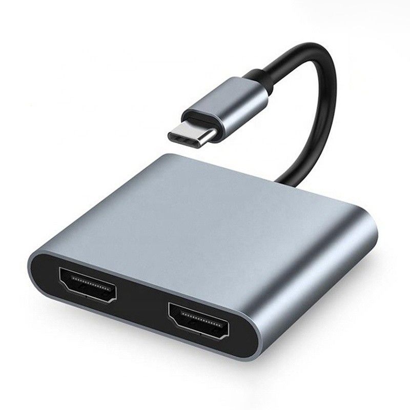 4-w-1 USB C do podwójnej 4K HDMI MST Adaptora do ładowania Transfer danych i wyjścia wideo