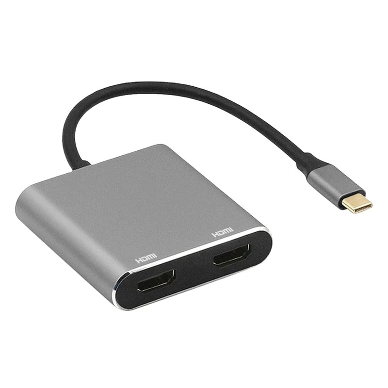 Stacja dokująca 4-w-1 z 2 podwójnymi portami HDMI 4K i adapterem USB-C typu C do podwójnych HDMI
