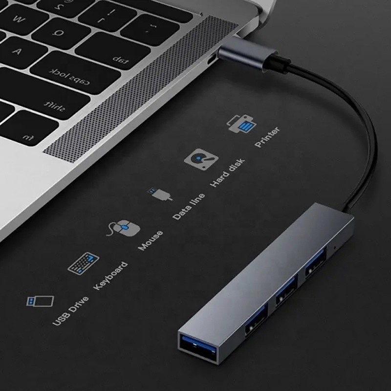 Typ C Interfejs 4 w 1 14 portów Hub Typ C OTG do USB 3.0 2.0 Adapter Stop aluminiowy