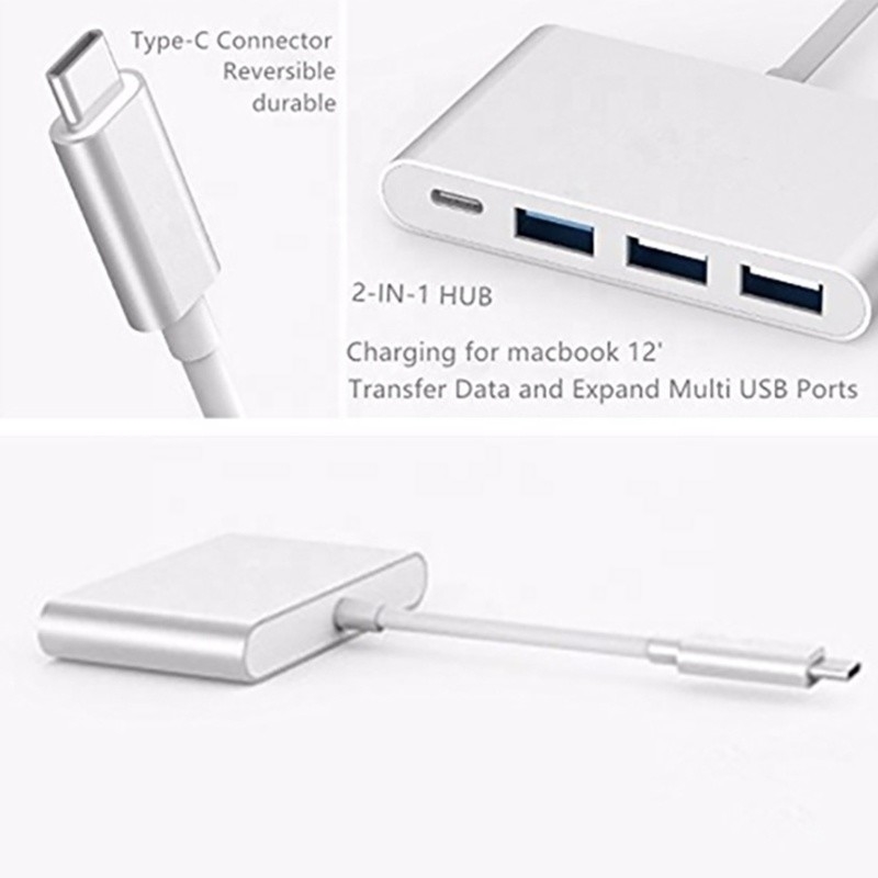 USB 3.1 Interfejs 4-w-1 Typ C Hub Wielokrotny adapter do szybkiego przesyłania danych