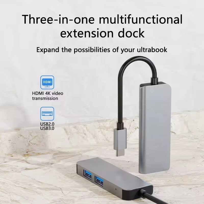 USB C Hub z 4K HDMI i USB 3.0 wysokiej prędkości Kompatybilny z Windows Mac