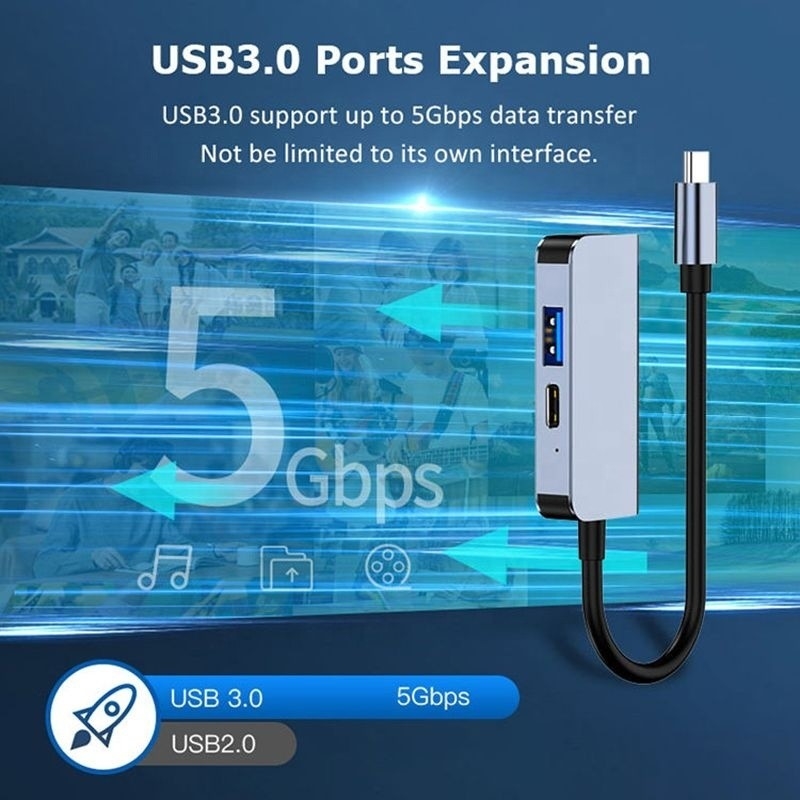 USB 3.1/USB Type-C Hub Adapter Docking Station z 4K HDMI USB3.0 USB 3.0 Type C PD