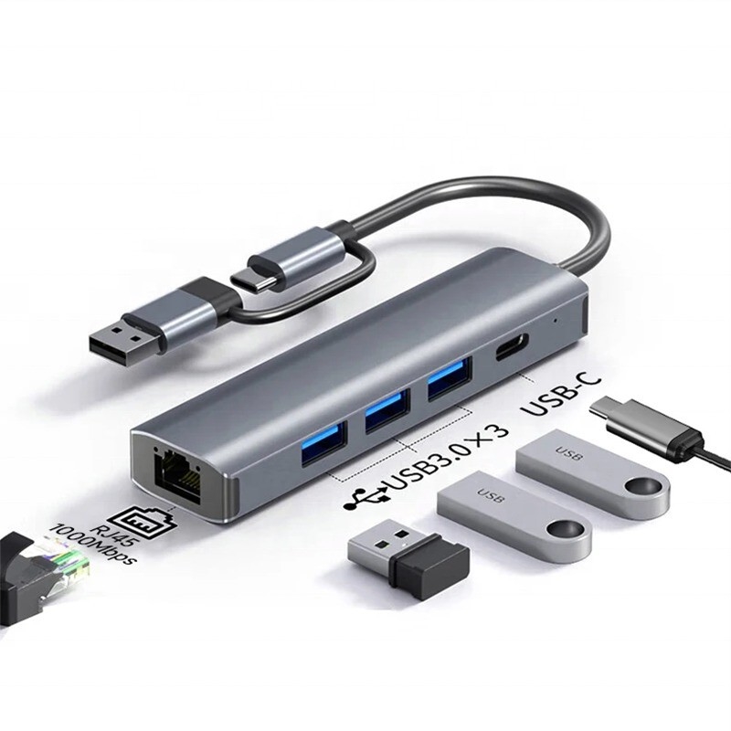 12-w-jednym adapter multimort USB C Hub Docking Station z interfejsem USB 3.1 i RJ45 Gigabit Ethernet