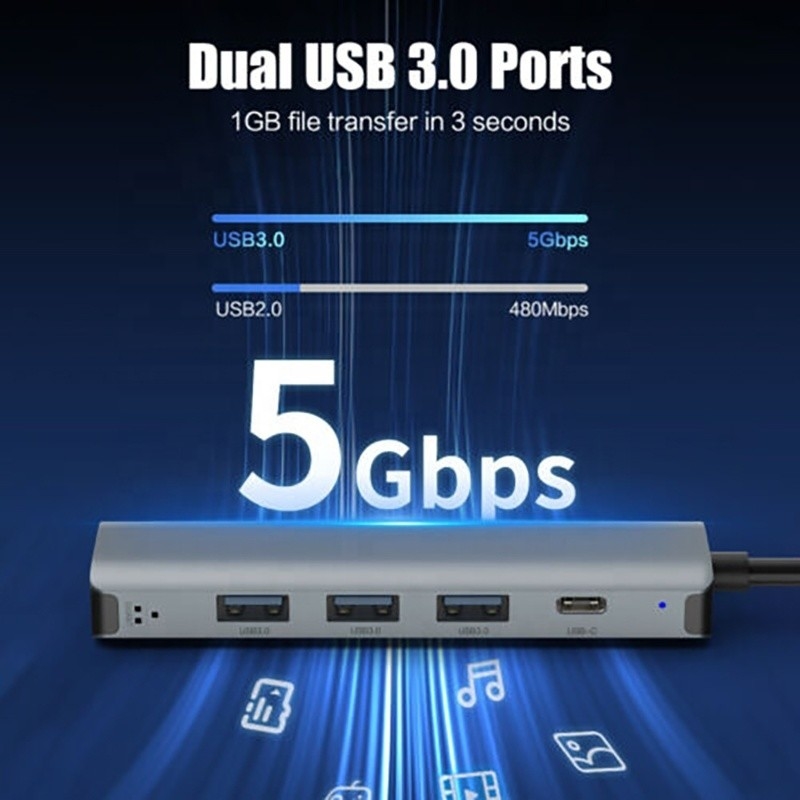 12-w-jednym adapter multimort USB C Hub Docking Station z interfejsem USB 3.1 i RJ45 Gigabit Ethernet
