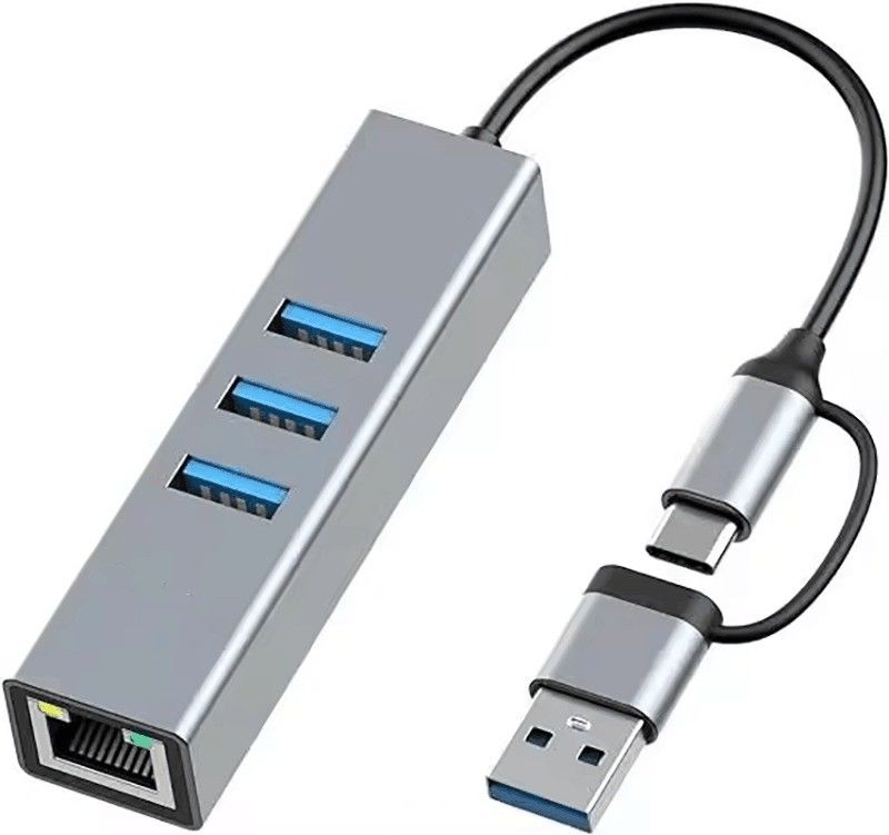 Adapter USB typu C do Ethernet z 14 portami USB 1000 Mbit/s Gigabit RJ45 LAN Hub