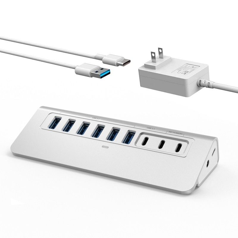 11 w 1 USB C Hub 6 portów USB 3.1 i logo OEM/ODM do szybkiego przesyłania danych