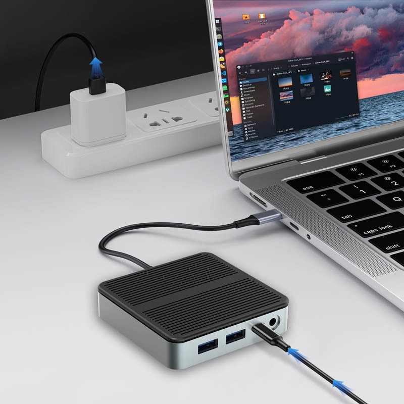 9 w 1 Szybki Transfer Danych USB 3.0 Port Hub Typ C Port Do Adaptora HDMI