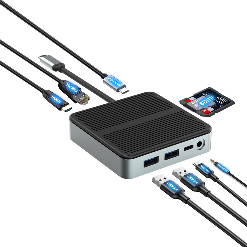 9 w 1 Szybki Transfer Danych USB 3.0 Port Hub Typ C Port Do Adaptora HDMI