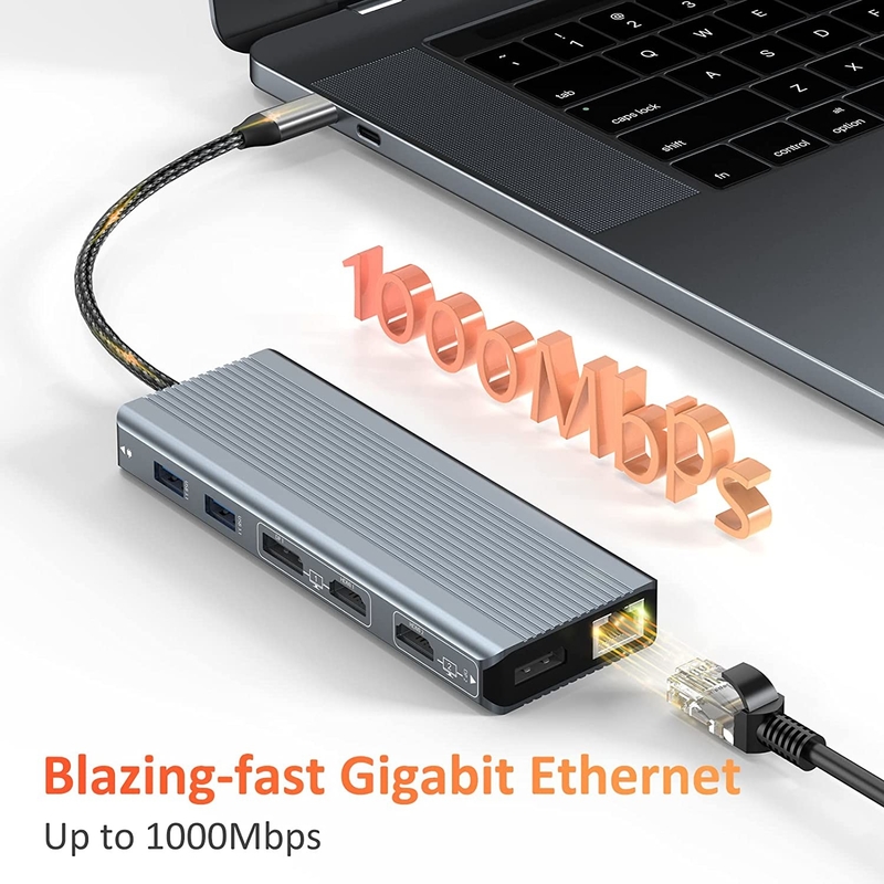 Szybkość przesyłania danych do 5/10Gbps Połączenie laptopa Thunderbolt z 85/100W zasilaczem dla wydajności