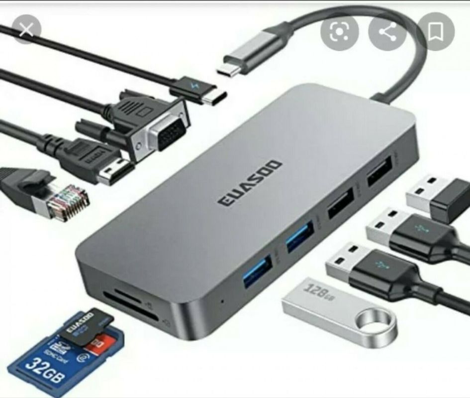 USB C Hub z HDMI i wyświetlaczem, 13 w 1 USB C do wyświetlacza Hub z 100W PD