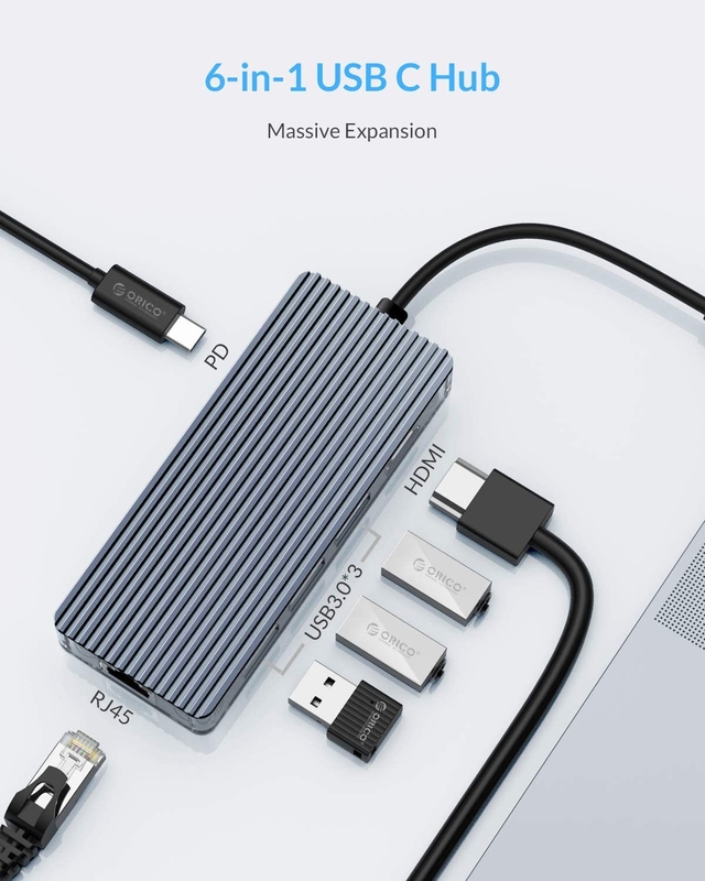 TYPE-C Mężczyzna 11 w 1 węzło komputerowy laptop Adapter stacji dokującej z 1000Mbps RJ45 i USB-C PD