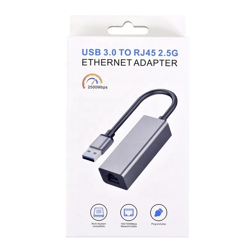 2500 Mbps Super Speed 2.5G USB 3.0 Network Card Adapter z 2.5G Gigabit Ethernet