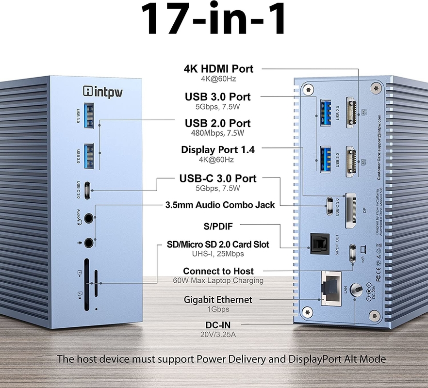 OEM/ODM Logo Thunderbolt Connection Hub dla obsługi wyświetlacza 4K i dalej