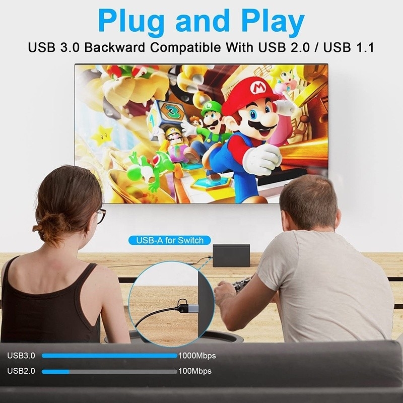 USB C Typ-C do RJ45 Ethernet Adapter Gigabit Lan dla laptopów o dużym zapotrzebowaniu