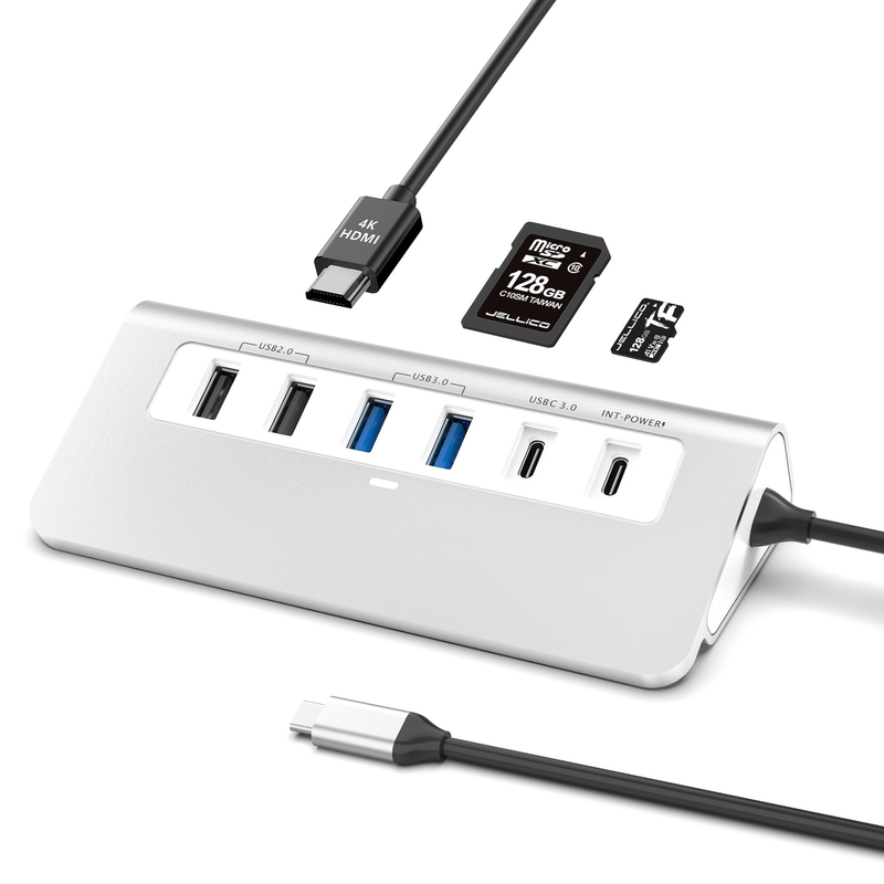 Dodatkowe funkcje Stacja dokująca USB-C 9 w 1 z instrukcją obsługi i kompaktową konstrukcją