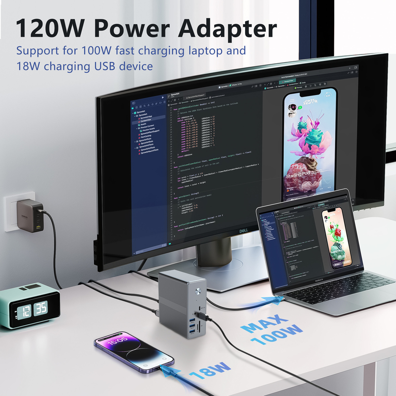DC36-X1 Thunderbolt Docking z obsługą wyświetlacza 60Hz/30Hz i prędkością przesyłania danych do 10Gbps