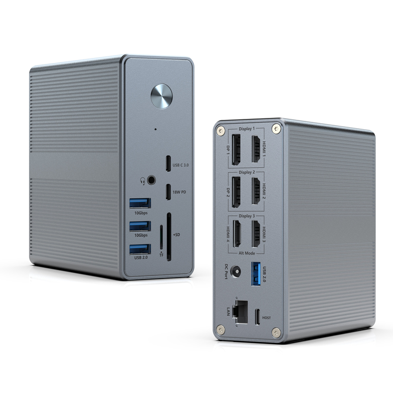 18 w 1 USB-C Docking Station Wysoka rozdzielczość do 4K z trybem rozszerzania łącza wyświetlacza