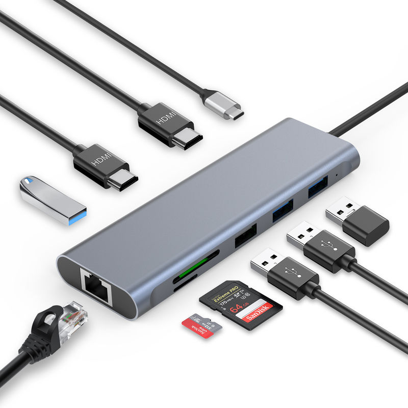 Typ C USB Multi Port Hub Adapter USB typu C z portami USB 3.0 i RU6A-H2